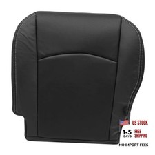 Driver Side Bottom Replacement Perforated Leather Seat Cover Compatible Black