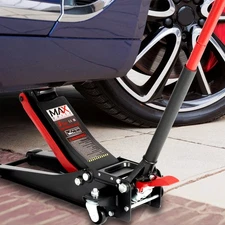 3 Ton Floor Jack Low Profile Rapid Pump, Foot Pedal, 2.9'' To 19.9'', Red