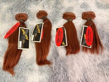 Milky Way Yaky Human Hair Extensions Straight Auburn 14  14  10  10  Colour 30