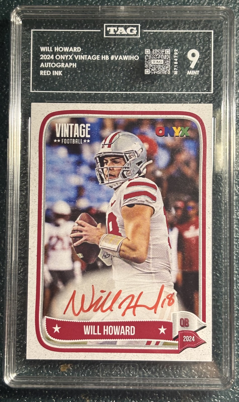 2024 Onyx Vintage - Autographs Will Howard #VAWIHO (AU, RC)