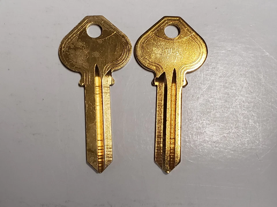 Vtg Lot of 22 U.S. LOCK Uncut Key Blanks - US21 - RU46 Russwin - NEW - NOS - Image 2 of 3