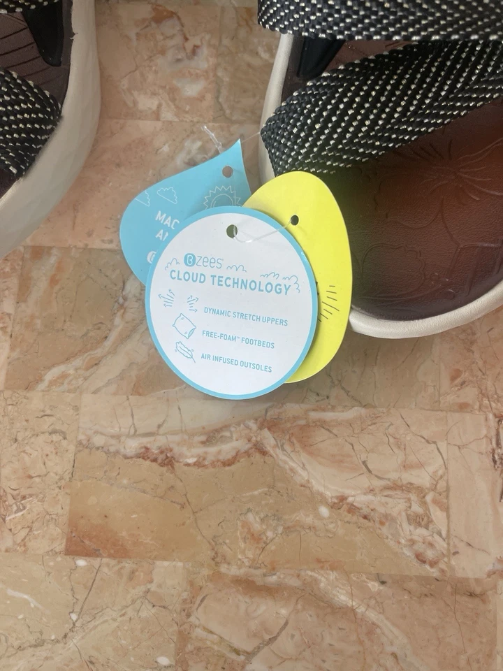 Zapatos B Zees Mujer Talla 10 Anchos JIVE Sandalias Gruesas Cuña Plataforma Zapatos Nuevos Foto 3 de 4