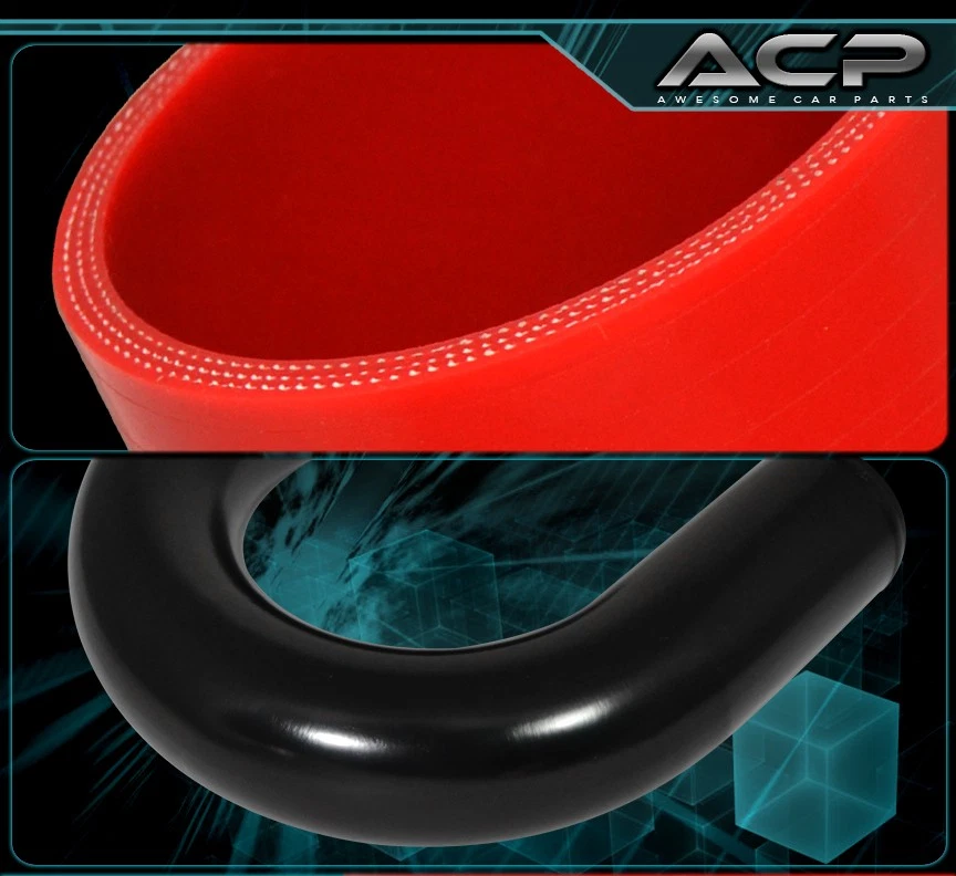 Diy 28" Intercooler + 8 Piece 2.5" Piping Pipe Kit + Clamps +Reinforced Coupler - Image 2 of 3