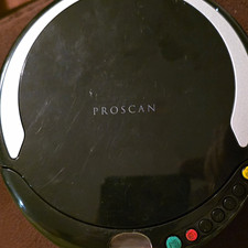 PROSCAN Portable CD Player, Black, Headphone Jack, Model PCD300-BLACK
