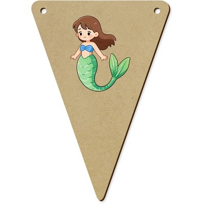5 x 140mm 'Chibi Style Mermaid' Bunting Pennants / Flags (BN00095890)