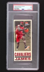 2003-04 Fleer Platinum Big Signs LeBron James #7BS PSA 7 Rookie RC