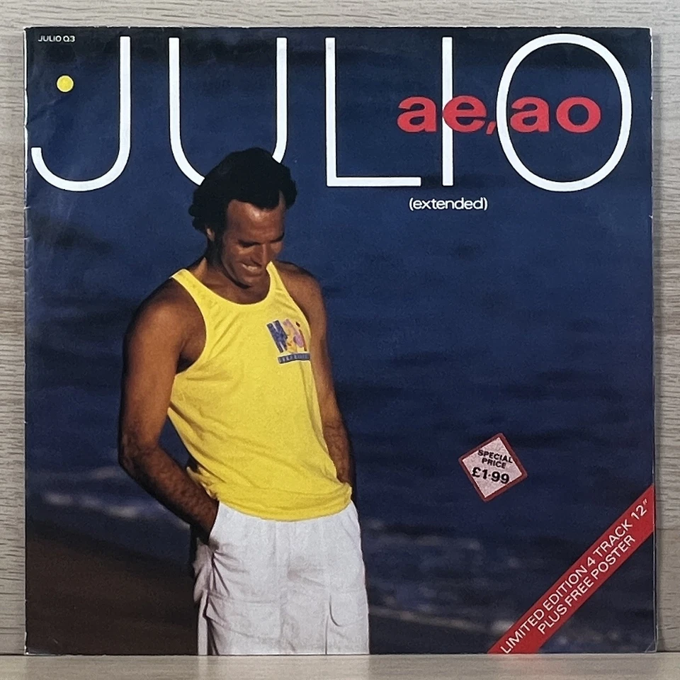 Julio Iglesias ae ao Extended 1988 Limited Ed 4 Track 12" Poster Sleeve - Image 2 of 4