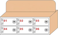Armadietto Di Stoccaggio Del Telefono Cellulare Trasparente Montabile a Parete A