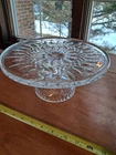 Vintage Lismore Waterford Crystal Footed Cake Stand Flawless