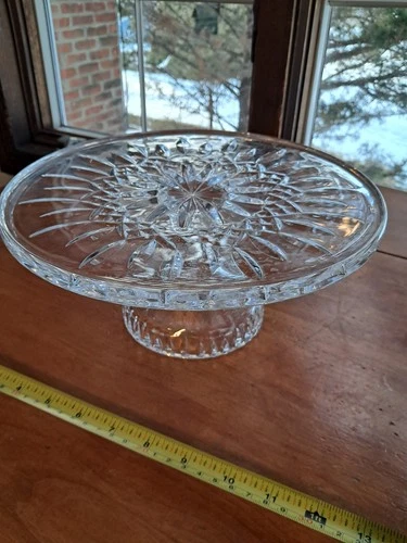 Vintage Lismore Waterford Crystal Footed Cake Stand Flawless