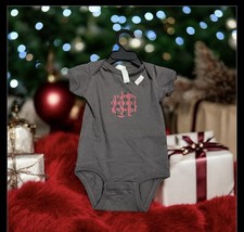Short Sleeve, Gray, Christmas One piece With Red/black Design  Rudolph  
