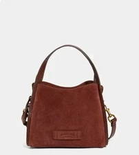 American Co. Auburn Crossbody – Dark Cherry Suede, Triple Compartment