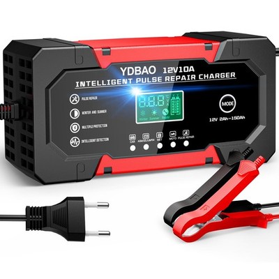 Ladegerät 12V 10A für LiFePO4 AGM Gel Bleiakku Batterieladegerät Auto  