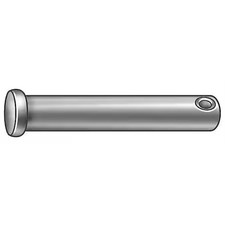 Zoro Select U39797.100.0400 Standard Clevis Pin, 2 In Dia, Steel, 1 Pk,