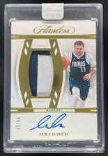 2020-21 Panini Flawless Vertical Patch Auto Gold #VPA-LUK Luka Doncic Auto /10