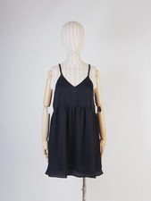 Sezane Dress Womens 36 Sundress Summer Mini Dress Black