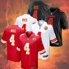 SALE! Rashee #4 Rice Kansas City C Name & Number Player Stitched Gift Fan