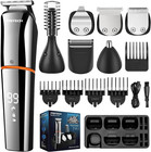 PRITECH Men'S Grooming Kit, 6-In-1 Beard Trimmer & Hair Clipper, Silver | Cordle