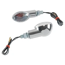 K&S Technologies Ultra-Sm Mini-Stalk Marker Lights-Chrome w/ Clear Lens-25-8356