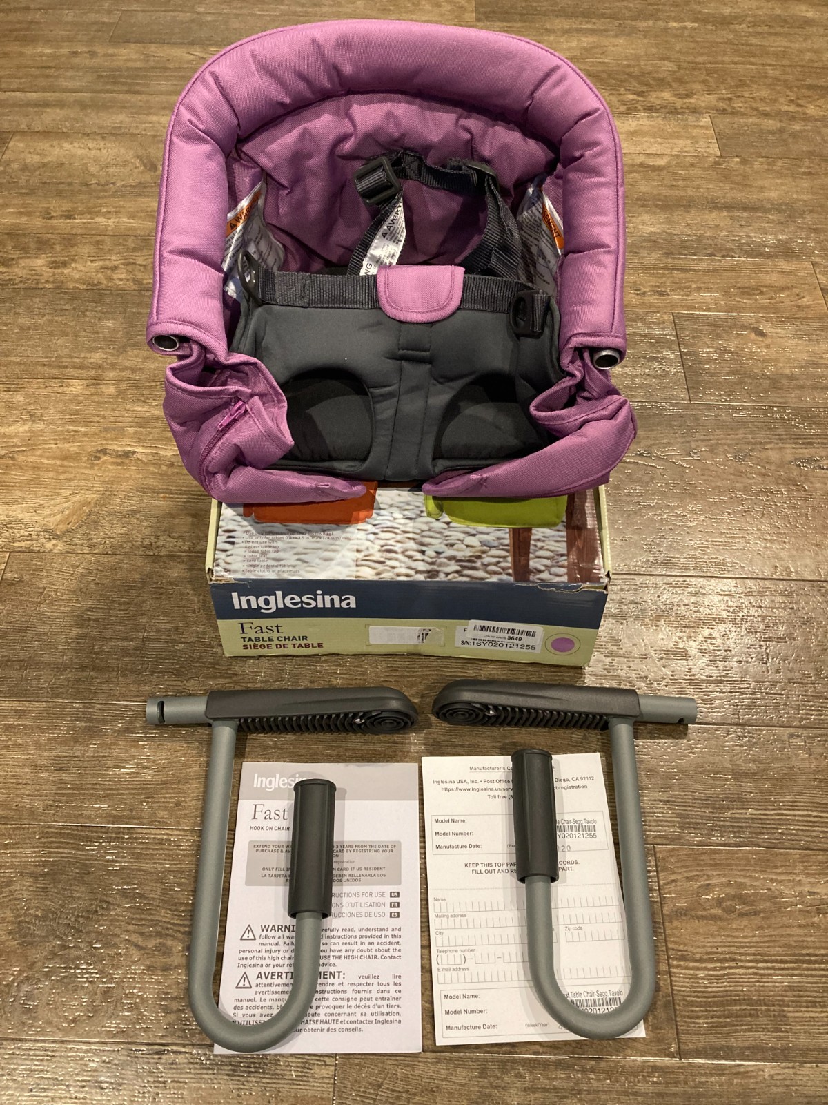 Portable Kids Inglesina Fast Table Chair High Chair Home Restaurant Purple