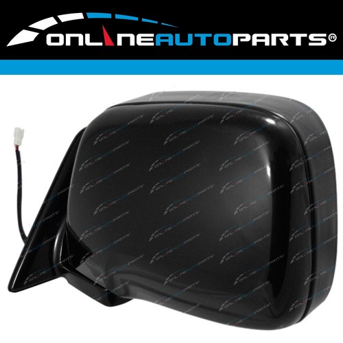 LH Black Electric Door Mirror for Toyota Landcruiser 80 Series '90-'97 LHS Left - Picture 3 of 5