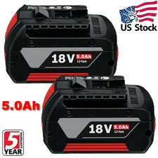 2PACK 18V 5.0AH Battery For Bosch 18 VOLT Li-ion BAT609 BAT610G BAT618 24618-01