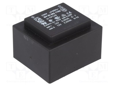 PCB 12V 230VAC 12V 4,5VA Transformator: überzogen 187mA 187mA