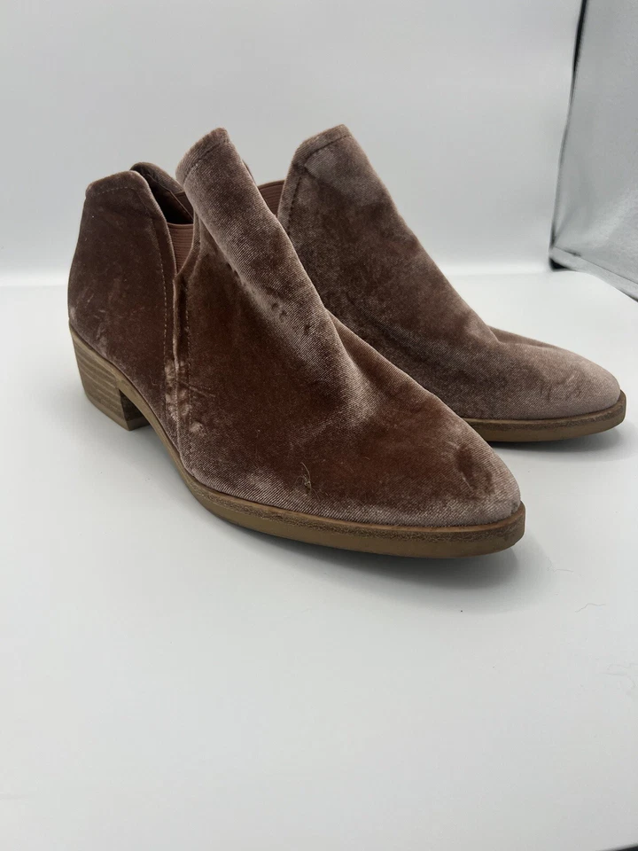 Dolce Vita Tay Ankle Boots Women 7 Pink Rose Velvet Romantic Fairy Coquette 2056 - Image 2 of 4