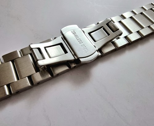 316L Stainless Steel Oyster Bracelet Solid Watch Strap Band 18 20 22 24 mm Mens - Picture 8 of 10