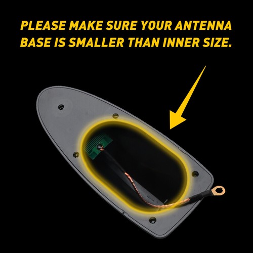 Shark Fin Roof Antenna FM/AM Radio Signal Decor Aerial Universal fit for Cars T - Picture 3 of 9