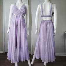 Asos Design Lilac Sleevless A Line Maxi Dress Size 2 Pleated