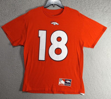 Peyton Manning Broncos Shirt Adult Large 18 Football NFL Majestic Sports Mens