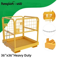 Forklift Safety Cage Work Platform 36" x 36" Construction Basket Aerial 1150 LBS
