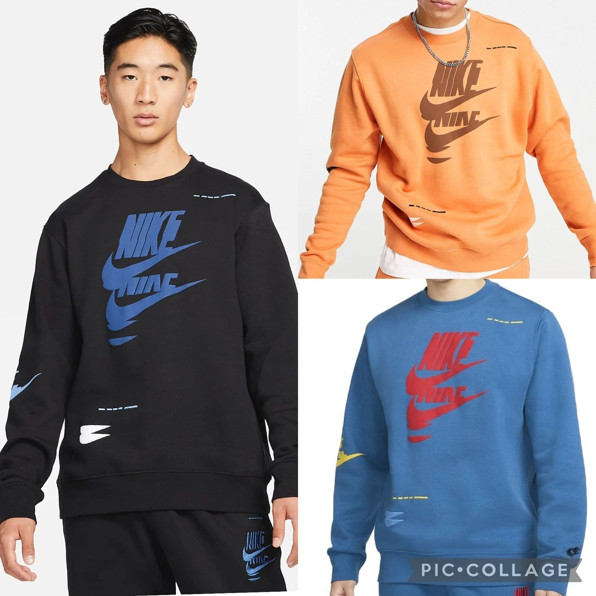 Nike hoodie black store and orange