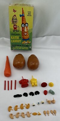 Katie the Carrot & Mr. Potato Head (2) with Accessories in Good Cond FREE SHIP