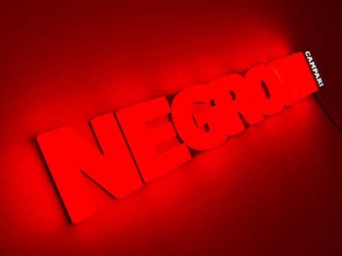 Insegna targa luminosa Negroni Campari Soda lighted sign martini led bar vintage - Foto 6 di 8