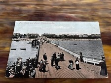 Vintage Topographical Postcard Pier Deck And Front Clacton On Sea Essex