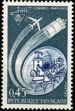 FRANCE 1972 CONGRES INTERNATIONALE P.T.T YT n° 1721 Neuf ★★ luxe / MNH