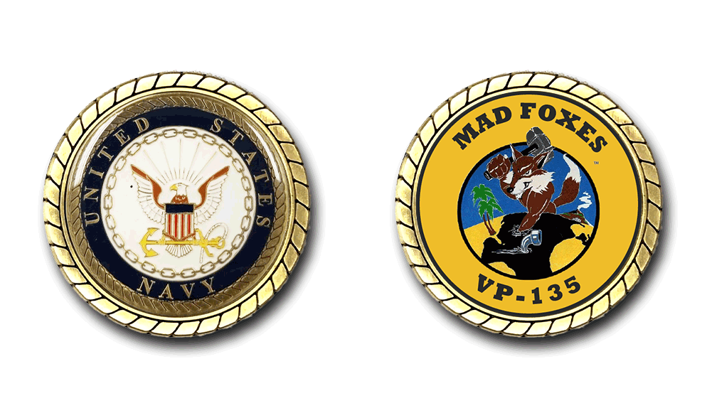 VP-135 Mad Foxes US Navy Challenge Coin Officially Licensed US Navy