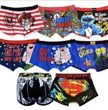 MENS NOVELTY CHARACTER SUPER HERO BOXER SHORTS UNDERWEAR 100% OFFICAL *2 PAIRS*