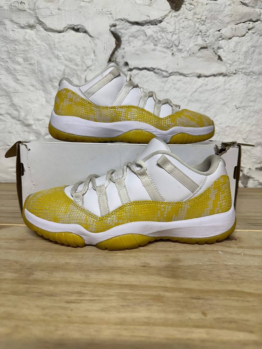 Air Jordan 11 Low Yellow Snakeskin Women's Size 10 Pre-owned