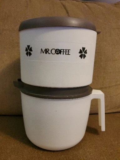 Vtg 70s Mr Coffee Non-electric Manual Drip Coffee Maker Brown/Tan RARE EUC