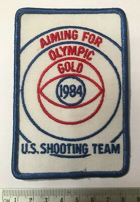 US Shooting Team Aiming for Olympic Gold 1984 Twill Vintage Patch