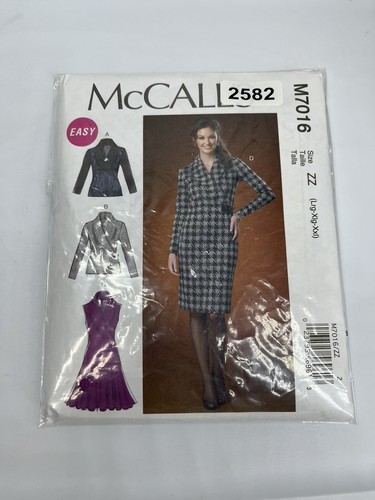 McCALL'S Easy M7016 Motivo Cucito Taglia Lrg-Xlg-Xxl NON TAGLIATO Misses' Top Abiti - Foto 9 di 9