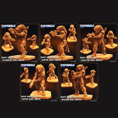 3D Printed Papsikels Cyberpunk Sci-Fi Death Squad Bone Set - 28mm 32mm