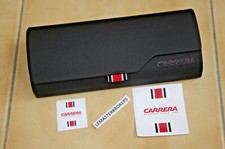 CARRERA - leeres Hartschalenetui für Brillenfassung Farbe SCHWARZ + Mini Sticker