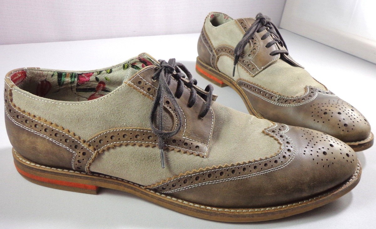 Vince Camuto Venety Oxfords Mens Two Tone Leather Wingtip 