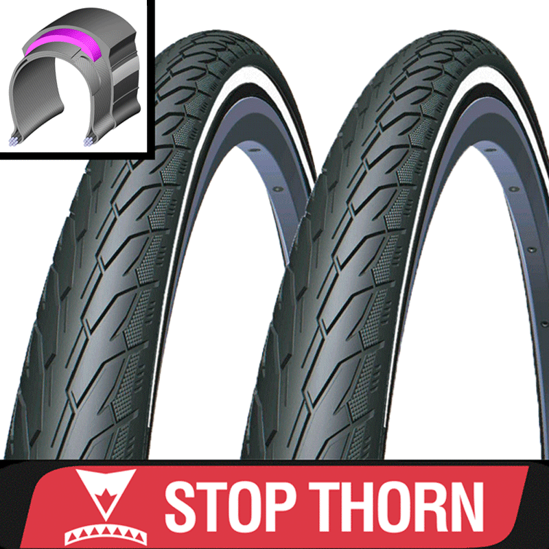 Pair of Stop Thorn Bike Tyres 20