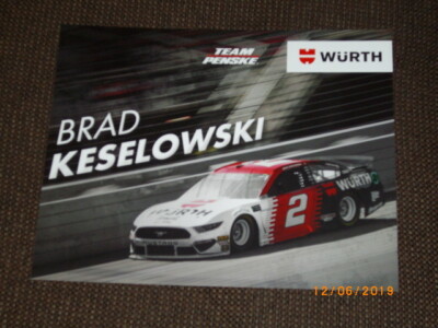 2019 BRAD KESELOWSKI #2 WURTH NASCAR POSTCARD 