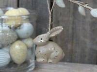Chic Antique Hase Osterhase Ostern Taupe Gold Nostalgie Vintage Landhaus Neu!